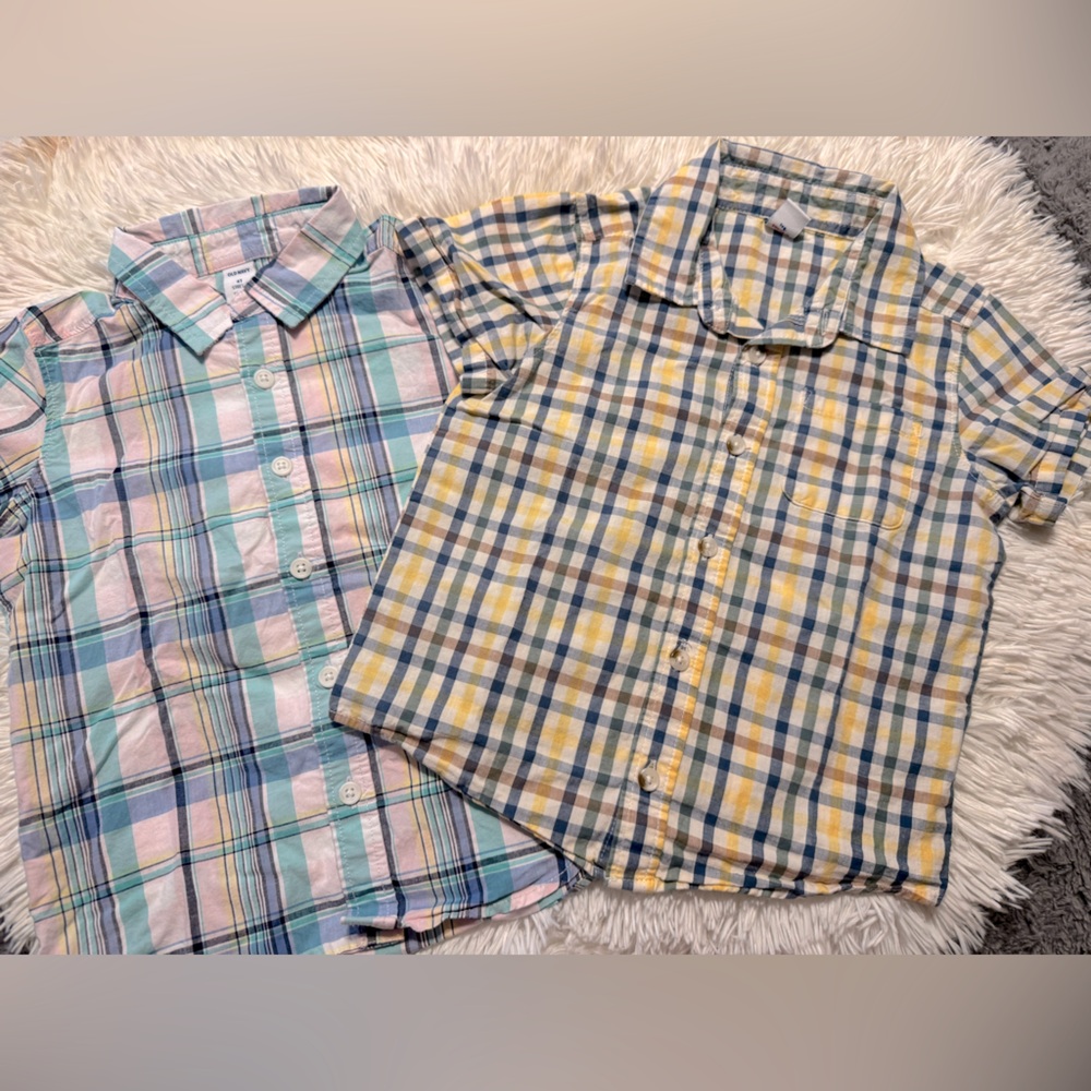 Bundle Old Navy Multicolor Plaid Shirt 4T